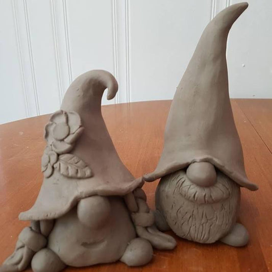 WS - Hand-built Clay Gnomes  8/10